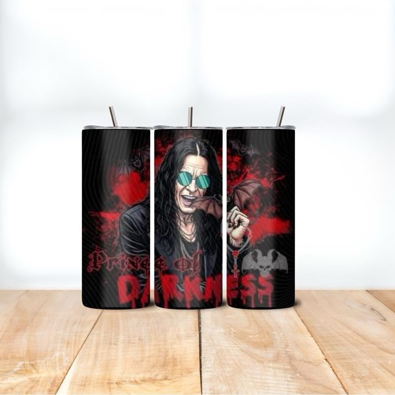Ozzy Inspired Tumblers - Unique Design with Train Illustration Ozzy Tumblers Drinkware Washable Reusable Portable Flasks Mug Bottled Water Bottles