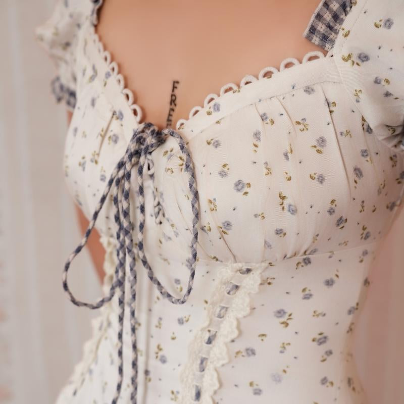 Dream of Alice Corset Dress-Alice Lace Dress Multi-Functional Layered Design Puff Sleeve Casual Dress Summer Holiday Picnic Outfit Birthday Party Graduation Season Cute Casual Dress