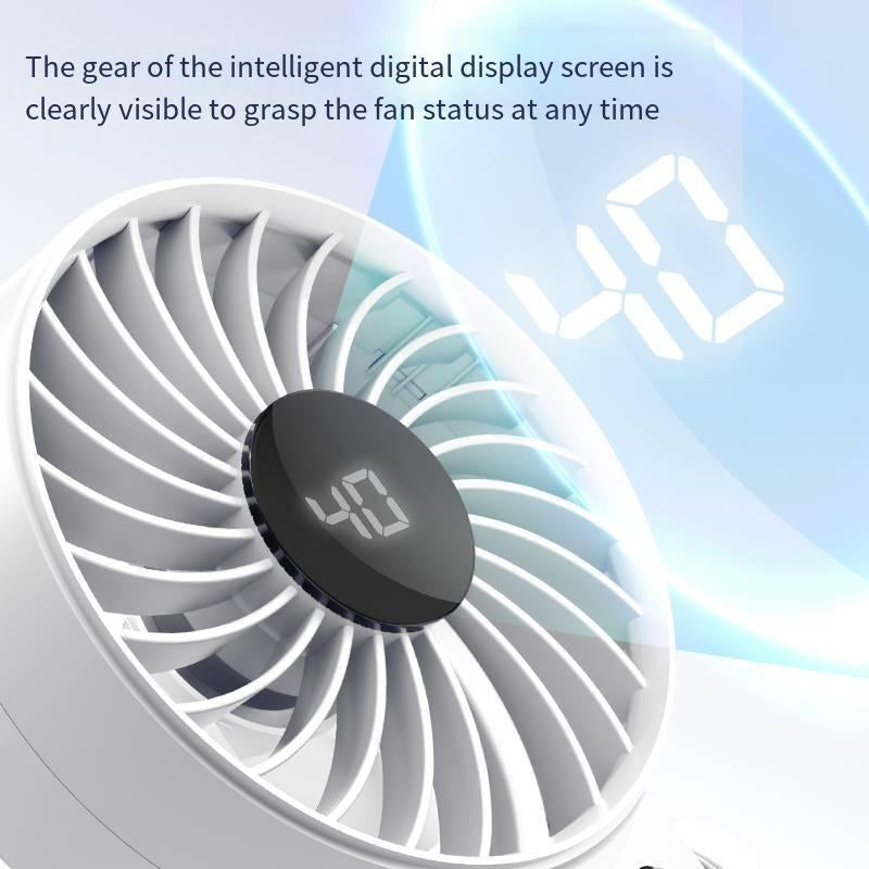 ZARIMI Portable Handheld Turbo Fan, 5 Gear Wind, Battery Operated, up to 12 Working Hours, 5 in 1 Hand Fan with Air Turbo Tech Cooling Fan for Outdoor Activities, Travel, Beach