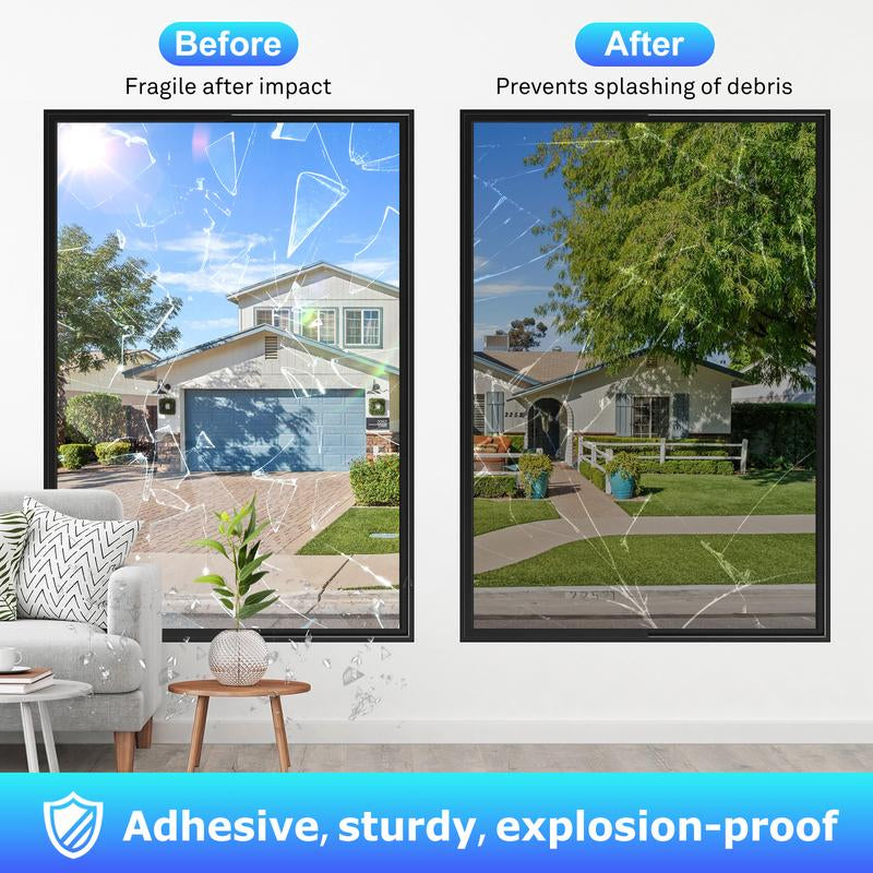 E-Lentorgi-Thermal Control Window Film, Window Tint Sun Shading and UV Protection, One Way Privacy Mirror Reflective Film, Explosion Proof Premium PET Material