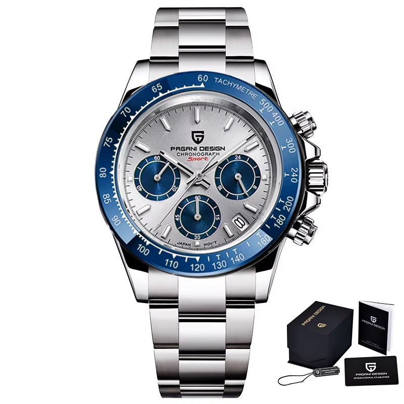2025 New Men'S Watches Quartz Business Watch Mens Watches Top Brand Luxury Watch Men Chronograph VK63 Reloj Hombre