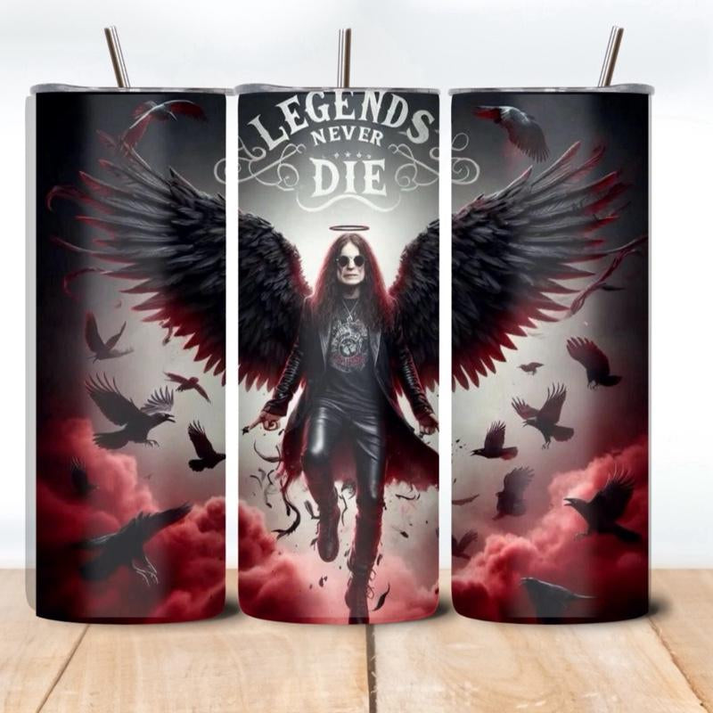 Ozzy Inspired Tumblers - Unique Design with Train Illustration Ozzy Tumblers Drinkware Washable Reusable Portable Flasks Mug Bottled Water Bottles