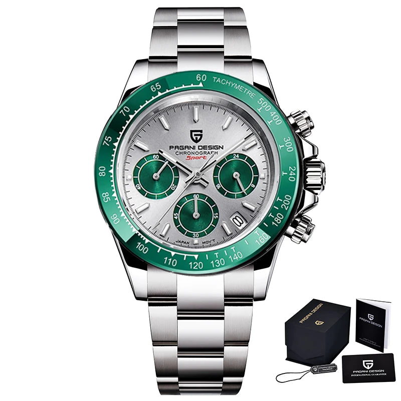 2025 New Men'S Watches Quartz Business Watch Mens Watches Top Brand Luxury Watch Men Chronograph VK63 Reloj Hombre