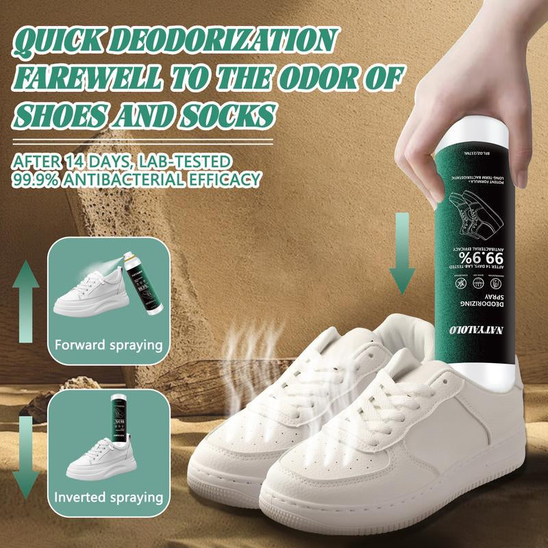 NATYALOLO Shoes and Socks Deodorization Spray,Spray Deodorant for Shoes and Socks,Sneakers, Insoles, Socks, Deodorizers,Sterilize and Eliminate Foot Odo,Household Air Sterilization,8 OZ