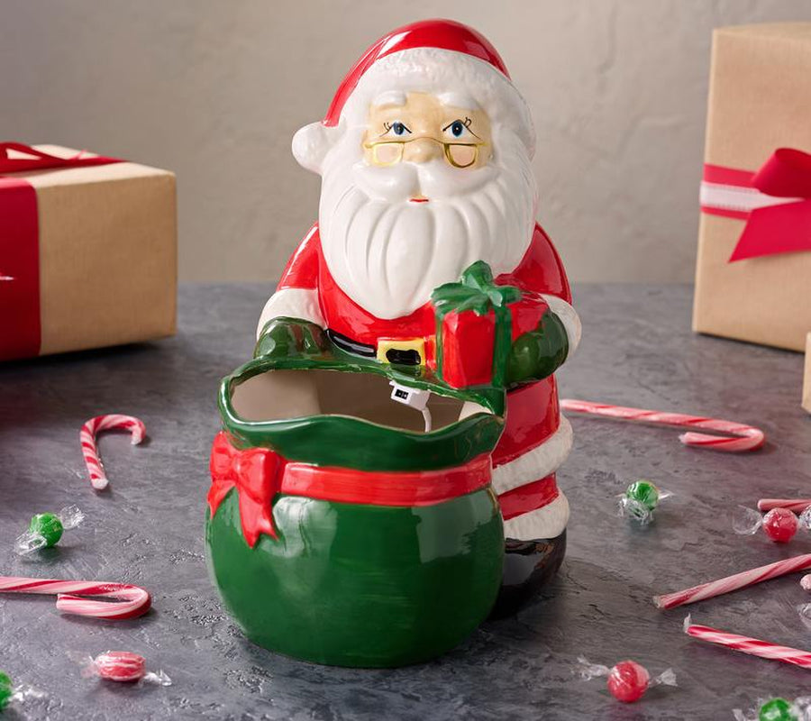 Mr. Christmas 12" Ceramic Musical Holiday Candy Bowl