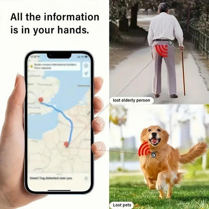 LOZE GPS Tracker, Car GPS Tracker, Mini Tracker, Pet Tracker, Clear Front Design with Weatherproof Case - No Monthly Fees - Best Invisible GPS Tracker, Anti-Lost Device, Works with Apple Find My (Ios Only)