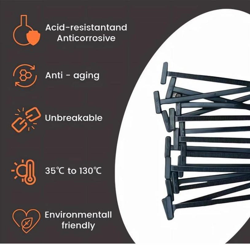 100Pcs Nylon Universal Cable Tie Buckle, Heavy Duty Self-Locking Nylon Zip Ties Holder, Multipurpose Plastic Cable Ties Tool for Car Daily Repair