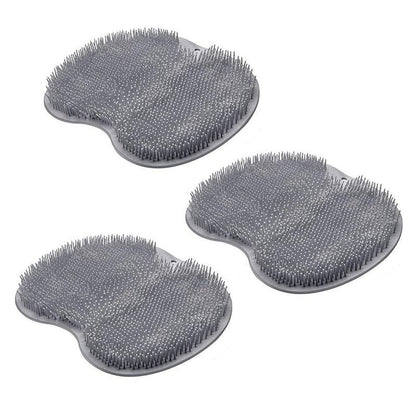 Back to School Shop Natural Sponge Accessories, Practical, Silicone Shower Foot Cleaning Mat with Wall Mounted Suction Cups, Back and Foot Cleaning Mat, Bathroom Bath Products