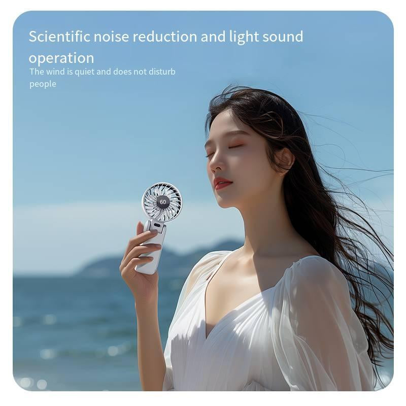 ZARIMI Portable Handheld Turbo Fan, 5 Gear Wind, Battery Operated, up to 12 Working Hours, 5 in 1 Hand Fan with Air Turbo Tech Cooling Fan for Outdoor Activities, Travel, Beach
