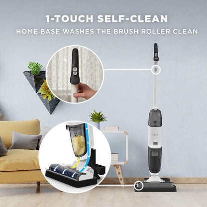 Ihome Wetvac Cordless Vacuum + Mop with 45 Minute Runtime, Self Cleaning + Charging Base, Multi Surface Hard Floor Cleaner Durable Portable Multifunction Household Items