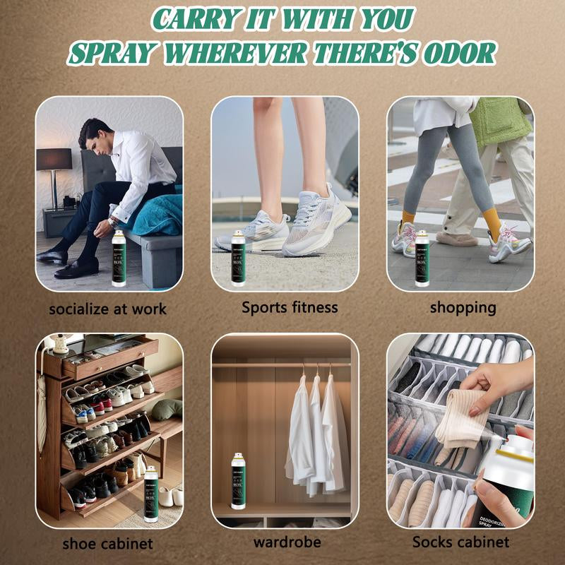 NATYALOLO Shoes and Socks Deodorization Spray,Spray Deodorant for Shoes and Socks,Sneakers, Insoles, Socks, Deodorizers,Sterilize and Eliminate Foot Odo,Household Air Sterilization,8 OZ