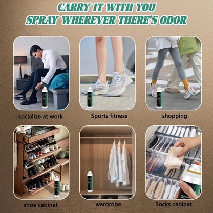 NATYALOLO Shoes and Socks Deodorization Spray,Spray Deodorant for Shoes and Socks,Sneakers, Insoles, Socks, Deodorizers,Sterilize and Eliminate Foot Odo,Household Air Sterilization,8 OZ