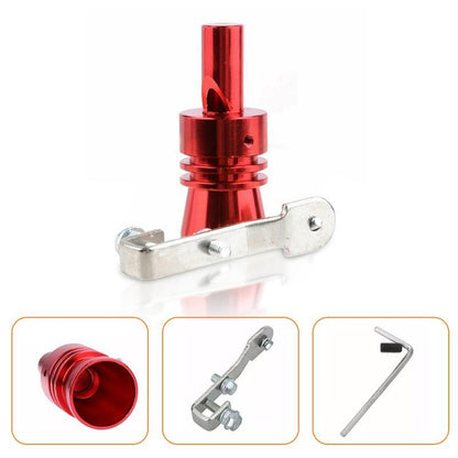 Turbo Whistle - Turbo Sound Whistle, Aluminum Universal Turbo Whistle, Car Turbo Simulator Sound Whistle for Truck SUV Car, 1 Pack Size XL (Red)
