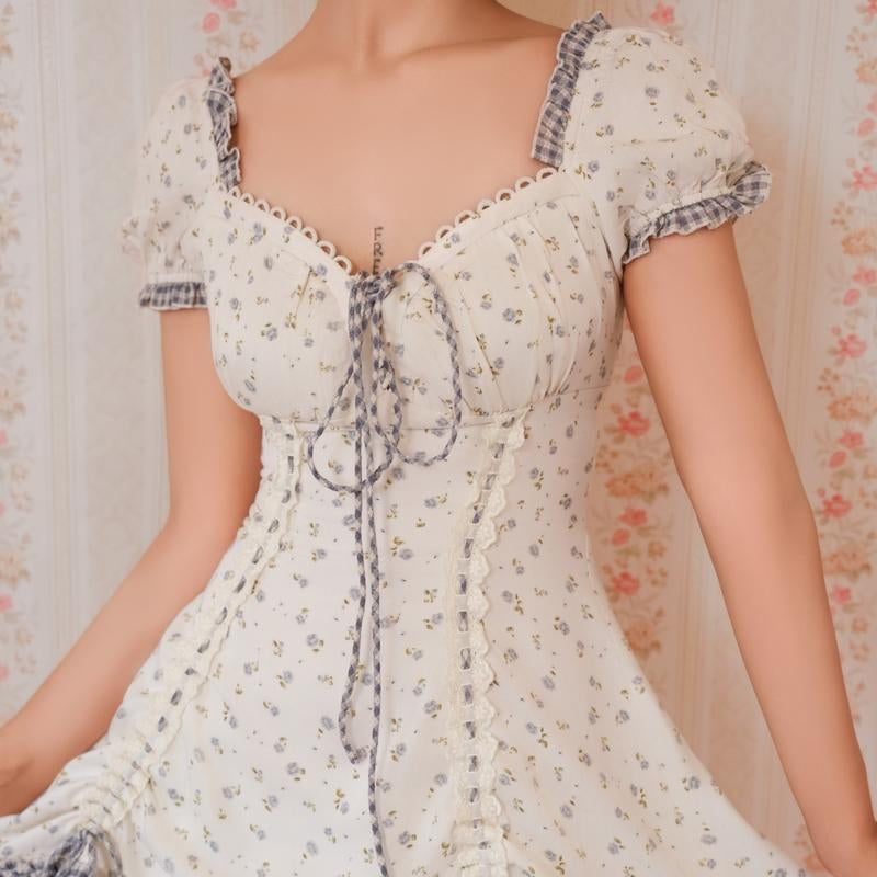 Dream of Alice Corset Dress-Alice Lace Dress Multi-Functional Layered Design Puff Sleeve Casual Dress Summer Holiday Picnic Outfit Birthday Party Graduation Season Cute Casual Dress
