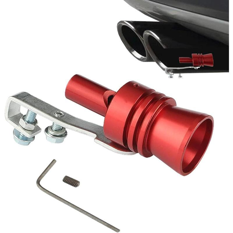 Turbo Whistle - Turbo Sound Whistle, Aluminum Universal Turbo Whistle, Car Turbo Simulator Sound Whistle for Truck SUV Car, 1 Pack Size XL (Red)