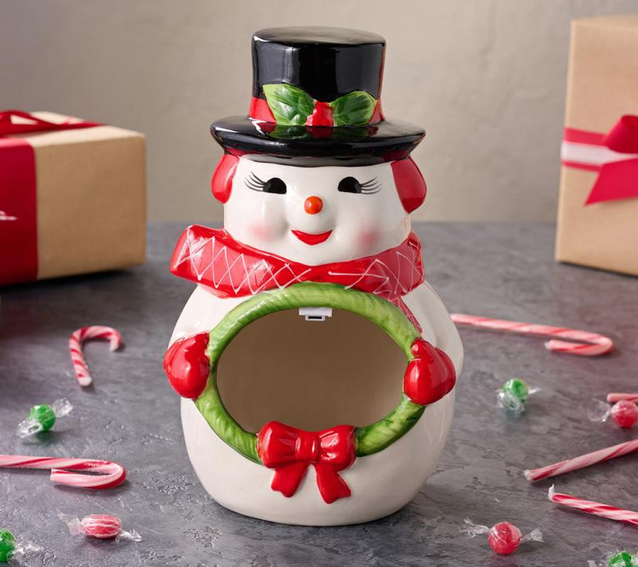 Mr. Christmas 12" Ceramic Musical Holiday Candy Bowl