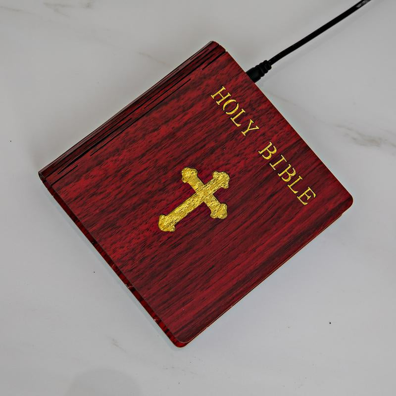 MAGECMOON Magnetic Levitation Bible Cross Neon Table Lamp Atmosphere Light Holy Cool Spiritual Decorative Ornaments Adult Children Gift