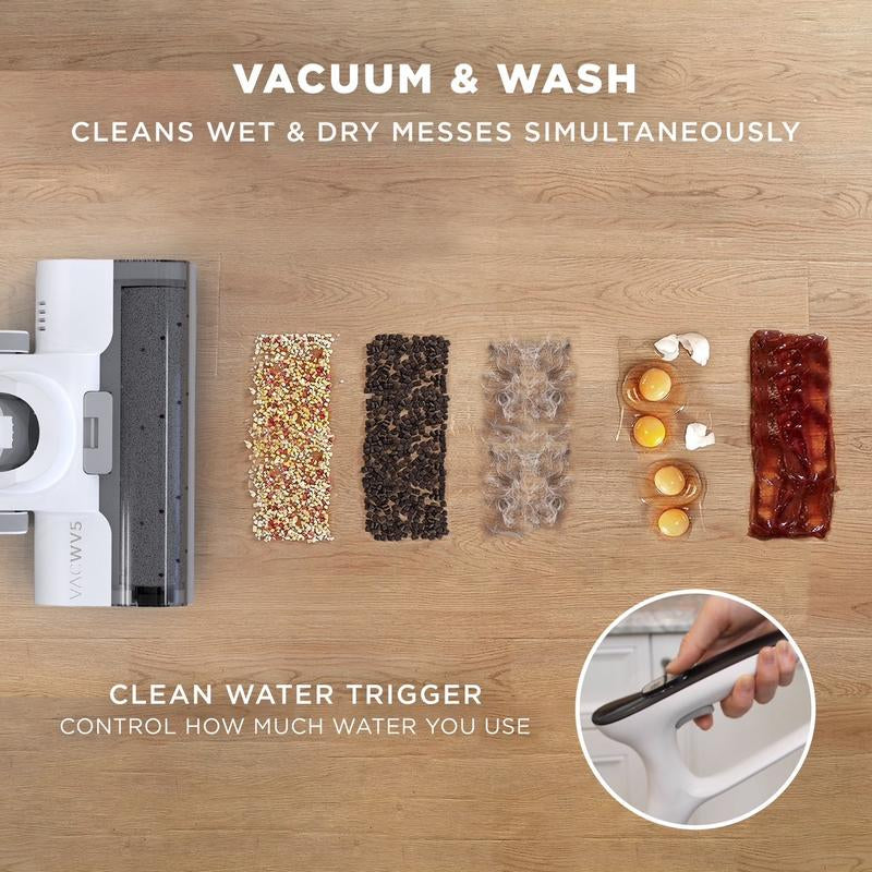 Ihome Wetvac Cordless Vacuum + Mop with 45 Minute Runtime, Self Cleaning + Charging Base, Multi Surface Hard Floor Cleaner Durable Portable Multifunction Household Items