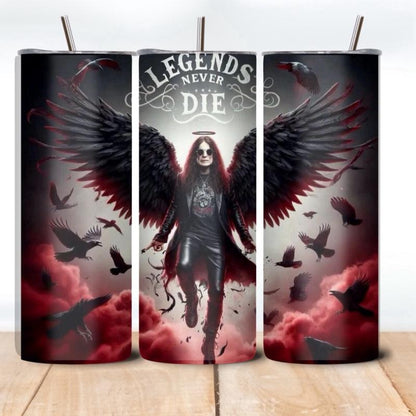 Ozzy Inspired Tumblers - Unique Design with Train Illustration Ozzy Tumblers Drinkware Washable Reusable Portable Flasks Mug Bottled Water Bottles