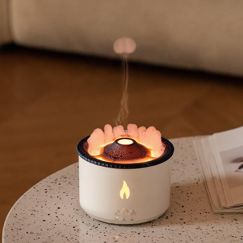 Volcano Aromatherapy Machine Desktop Essential Oil Diffuser Flame Humidifier Home Night Light Ornaments with Remote Control Aromatherapy Machine Bliss