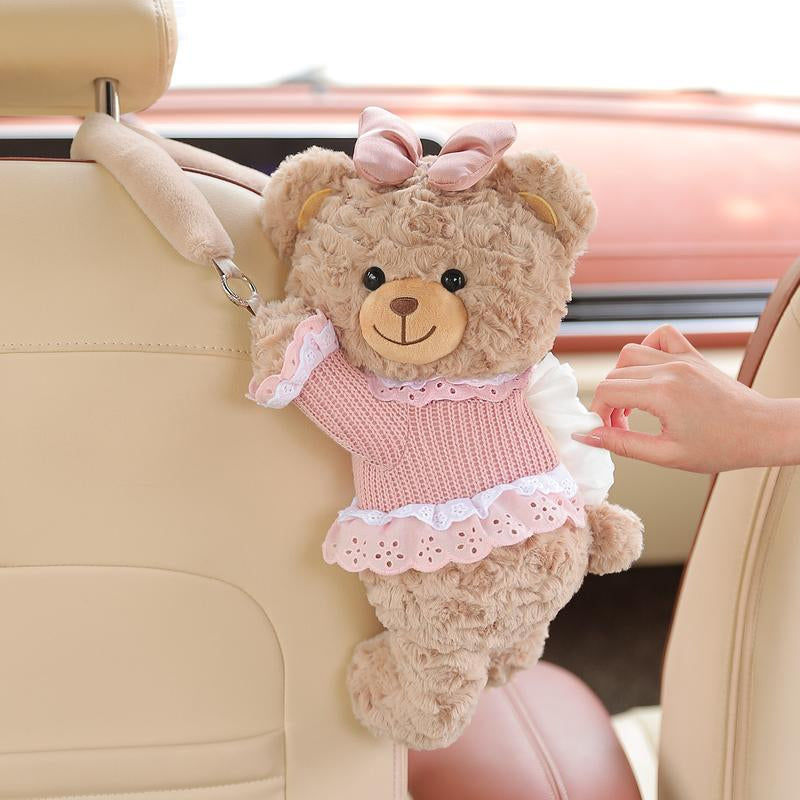Cute Car Paper Towel Holder, Hanging Car Tissue Box, High-End Feel, Practical Car Accessory, Essential Item for Vehicles