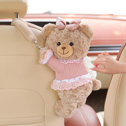 Cute Car Paper Towel Holder, Hanging Car Tissue Box, High-End Feel, Practical Car Accessory, Essential Item for Vehicles