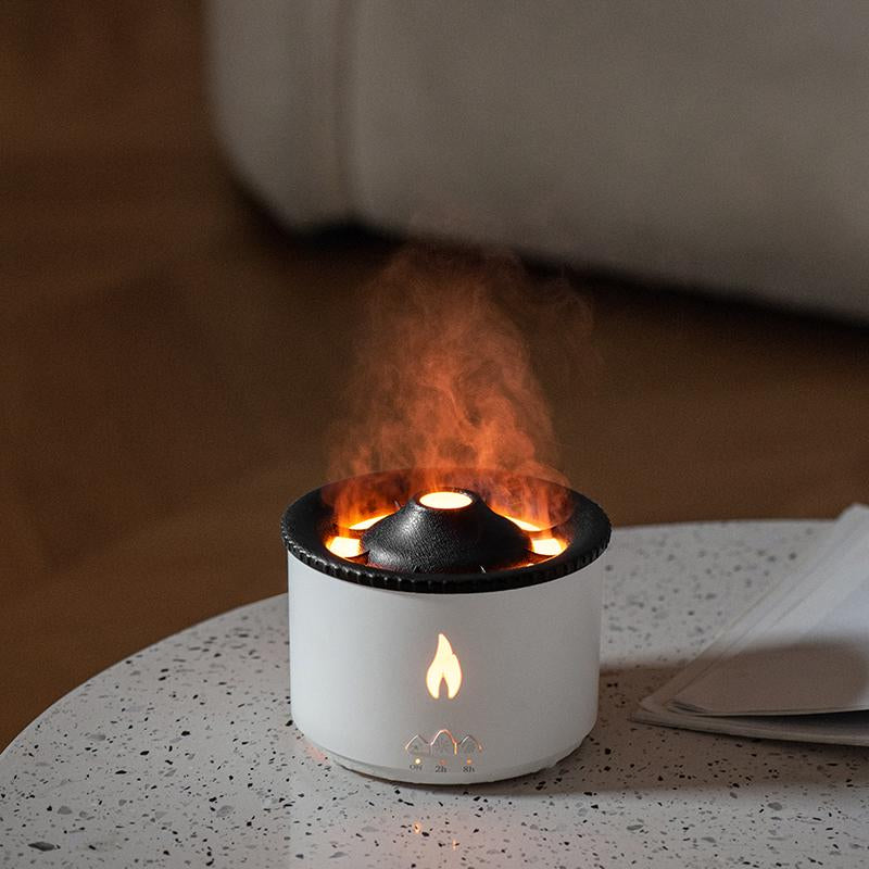 Volcano Aromatherapy Machine Desktop Essential Oil Diffuser Flame Humidifier Home Night Light Ornaments with Remote Control Aromatherapy Machine Bliss