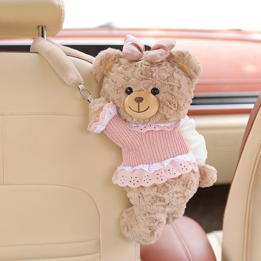 Cute Car Paper Towel Holder, Hanging Car Tissue Box, High-End Feel, Practical Car Accessory, Essential Item for Vehicles