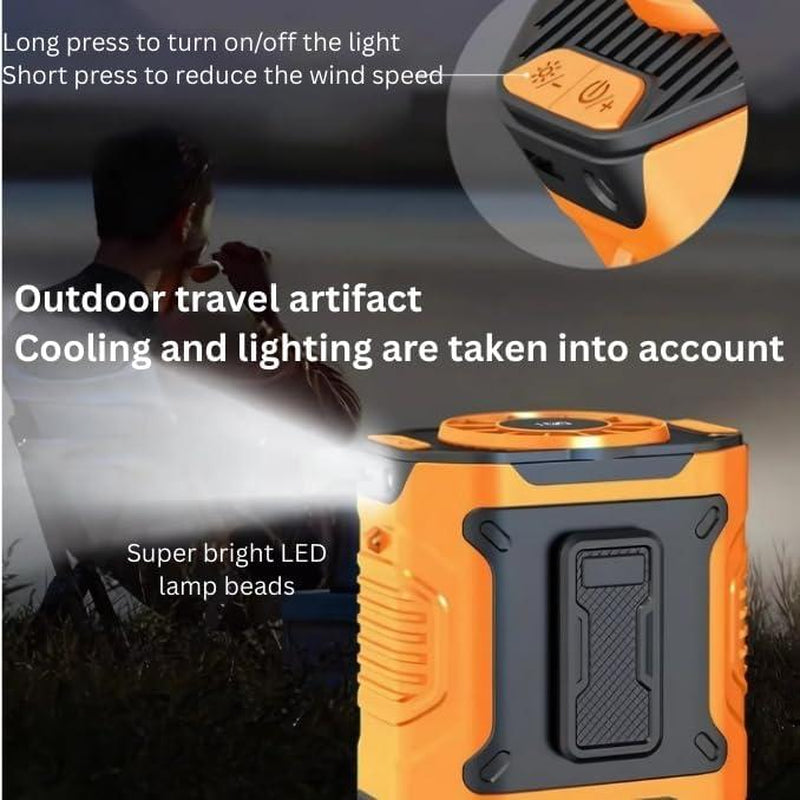 Portable Waist Clip Fan – Rechargeable 10-Speed Belt Airflow for Outdoor Work, Hiking, and Summer Activities – Hands-Free Cooling Fan for inside Shirt