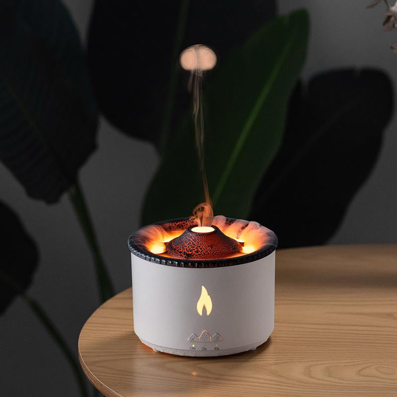 Volcano Aromatherapy Machine Desktop Essential Oil Diffuser Flame Humidifier Home Night Light Ornaments with Remote Control Aromatherapy Machine Bliss