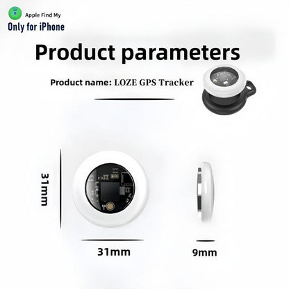 LOZE GPS Tracker, Car GPS Tracker, Mini Tracker, Pet Tracker, Clear Front Design with Weatherproof Case - No Monthly Fees - Best Invisible GPS Tracker, Anti-Lost Device, Works with Apple Find My (Ios Only)