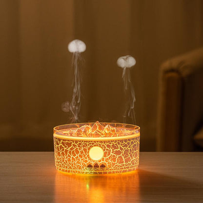 Volcano Aromatherapy Machine Desktop Essential Oil Diffuser Flame Humidifier Home Night Light Ornaments with Remote Control Aromatherapy Machine Bliss