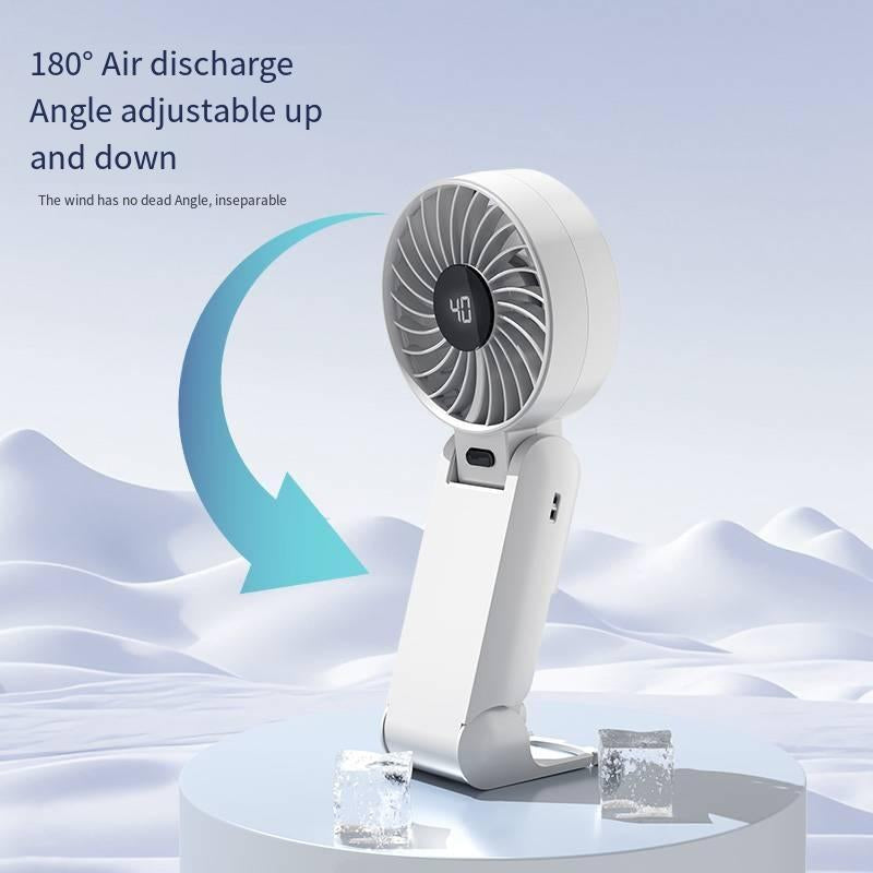 ZARIMI Portable Handheld Turbo Fan, 5 Gear Wind, Battery Operated, up to 12 Working Hours, 5 in 1 Hand Fan with Air Turbo Tech Cooling Fan for Outdoor Activities, Travel, Beach